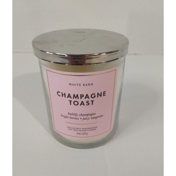 Bath & Body Works Single Wick Candle Jar 8 oz Champage Toast  New - Picture 1 of 7